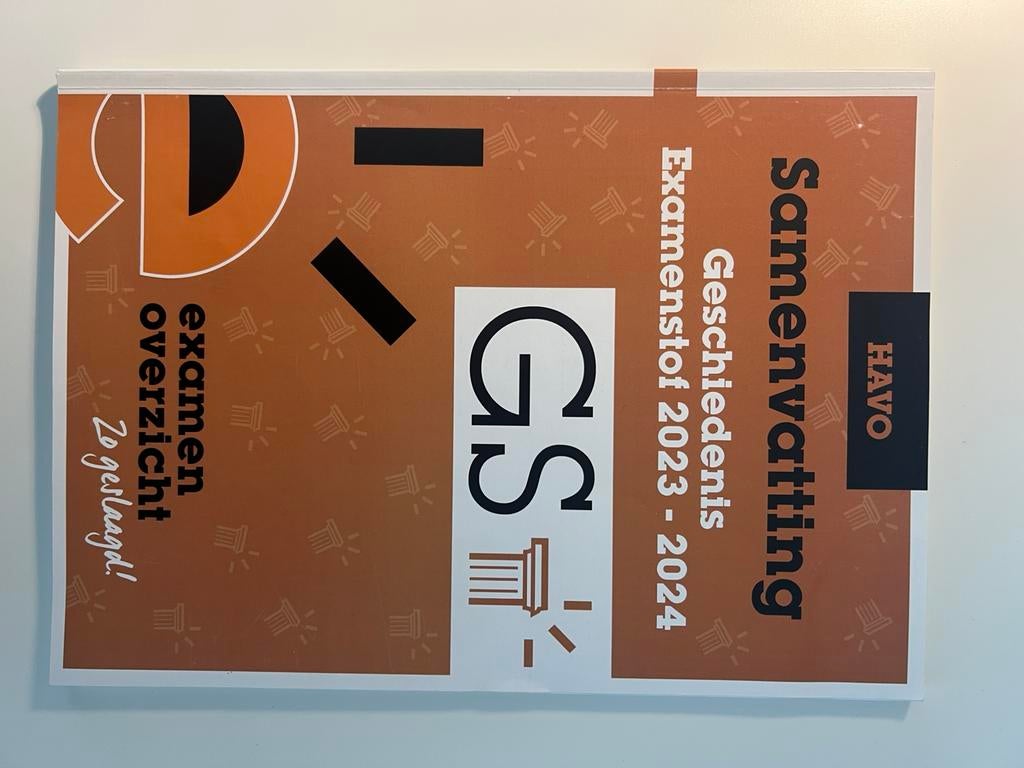 ExamenOverzicht - Samenvatting Examenstof Geschiedenis HAVO, Ophalen of Verzenden, Nederlands, Overige niveaus, ExamenOverzicht