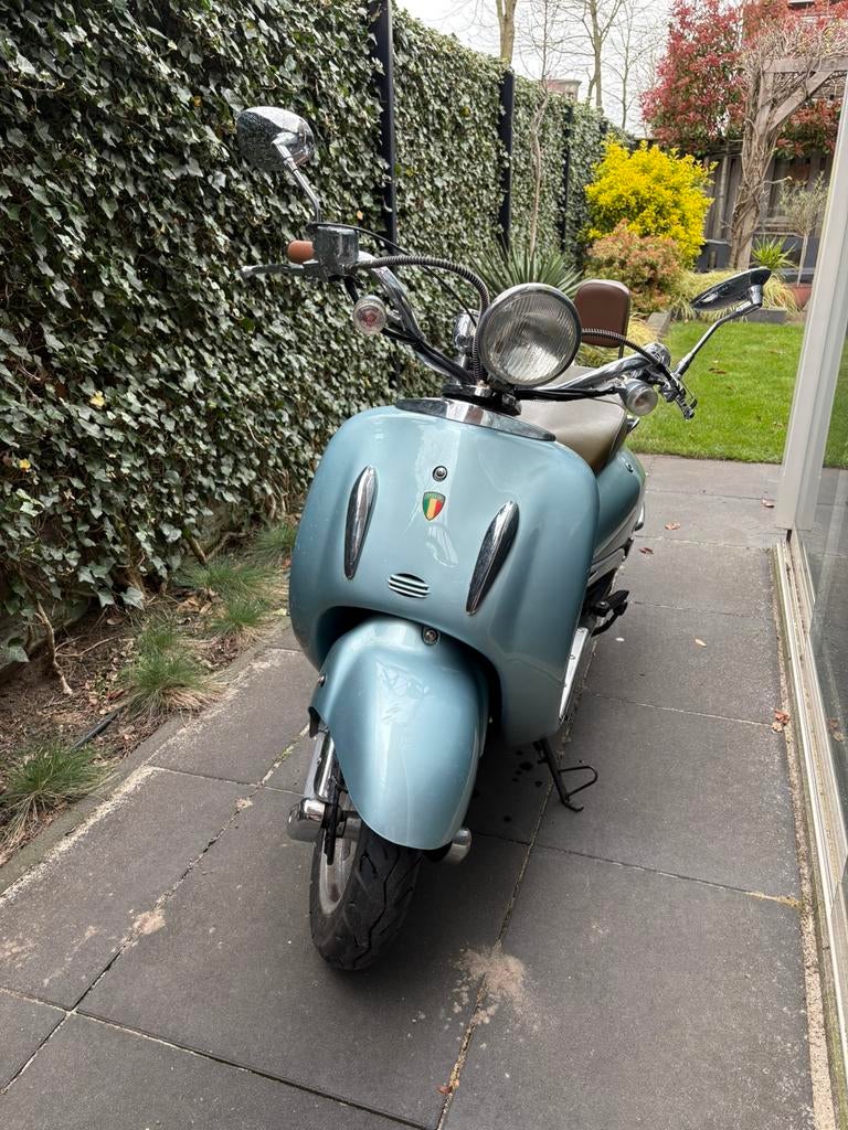 Modena DLS2 Retro Scooter 50cc | Blauw kenteken | 9668 km, Gebruikt, Benzine, Ophalen, Overige merken