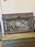 Heel mooi houten kistje met glas, Ophalen of Verzenden, Zo goed als nieuw, Glas, Minder dan 50 cm