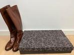 Cognac leren laarzen - Assem - Maat 43 - Zo goed als nieuw, Kleding | Dames, Schoenen, Verzenden, Zo goed als nieuw, Bruin, Hoge laarzen