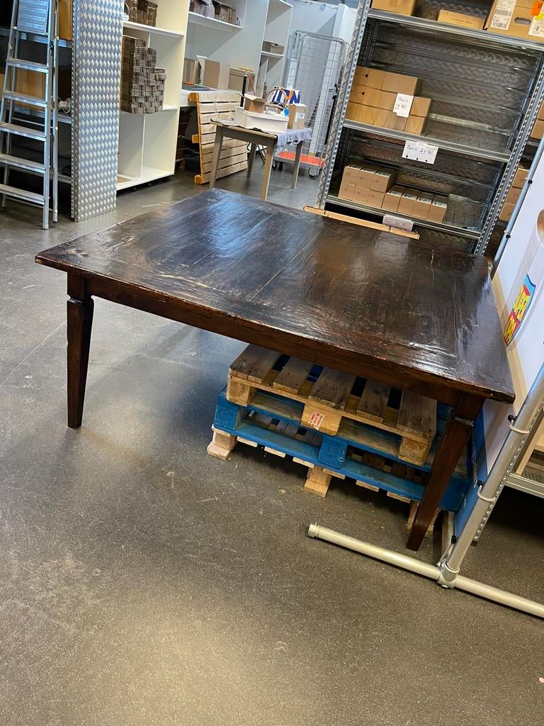 Prachtige grote eiken tafel met lade !, Ophalen, Gebruikt, 150 tot 200 cm, Eikenhout