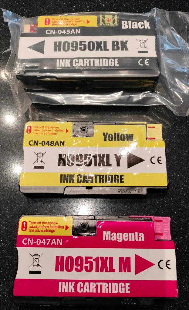 HP printer inkt kleuren print Hewlett Packard cartridge geel, Ophalen of Verzenden, Nieuw