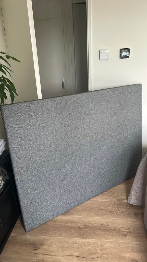 Hoofdbord Grijs gemeleerd, Ophalen, Zo goed als nieuw, Grijs, 150 tot 200 cm