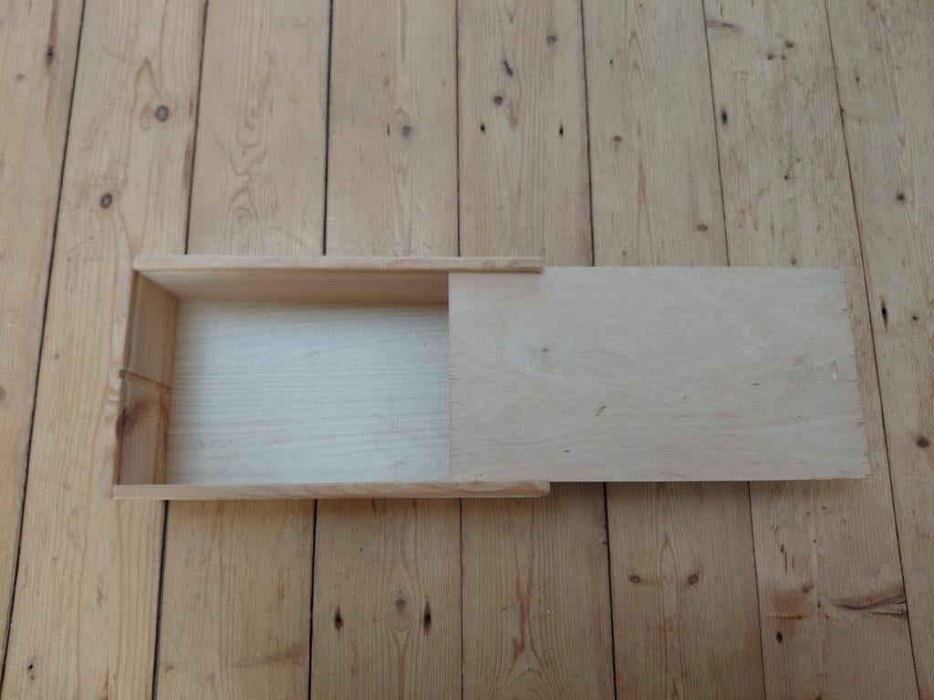 Houten opbergdoos doos met schuifdeksel kistje, Ophalen of Verzenden, Nieuw, Minder dan 50 cm, Minder dan 50 cm