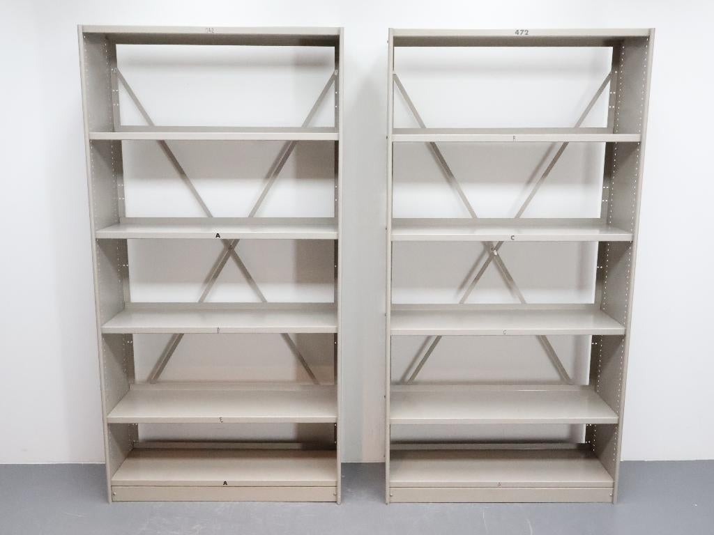 Vintage boekenkasten | Ahrend de Cirkel | Metaal, Huis en Inrichting, Ophalen, Met plank(en), Gebruikt, 100 tot 150 cm