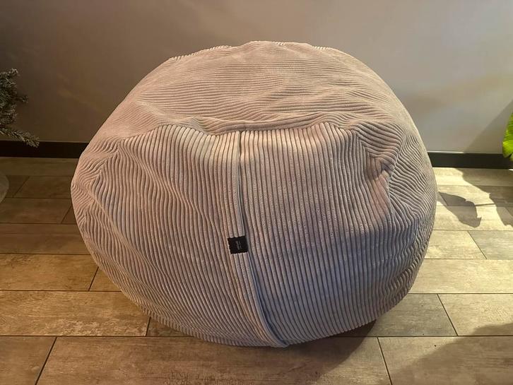 Vetsak Zitzak Medium Cord Velour Sand, Huis en Inrichting, Banken | Voetenbanken en Poefen, Zo goed als nieuw, Minder dan 50 cm