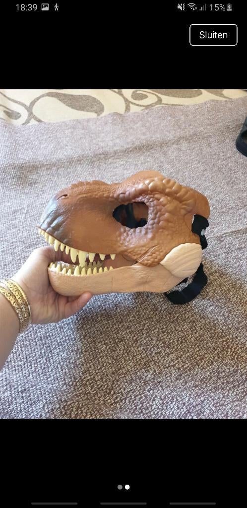 Dino masker, Ophalen of Verzenden, Gebruikt, Accessoires