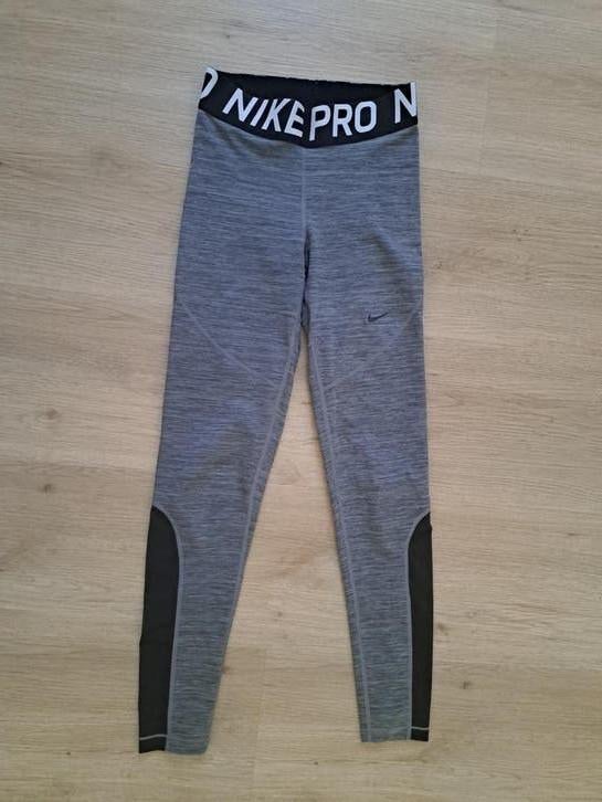 Nike Pro sportlegging Grijs zwart mesh maat s, Nike, Ophalen of Verzenden, Maat 36 (S), Grijs