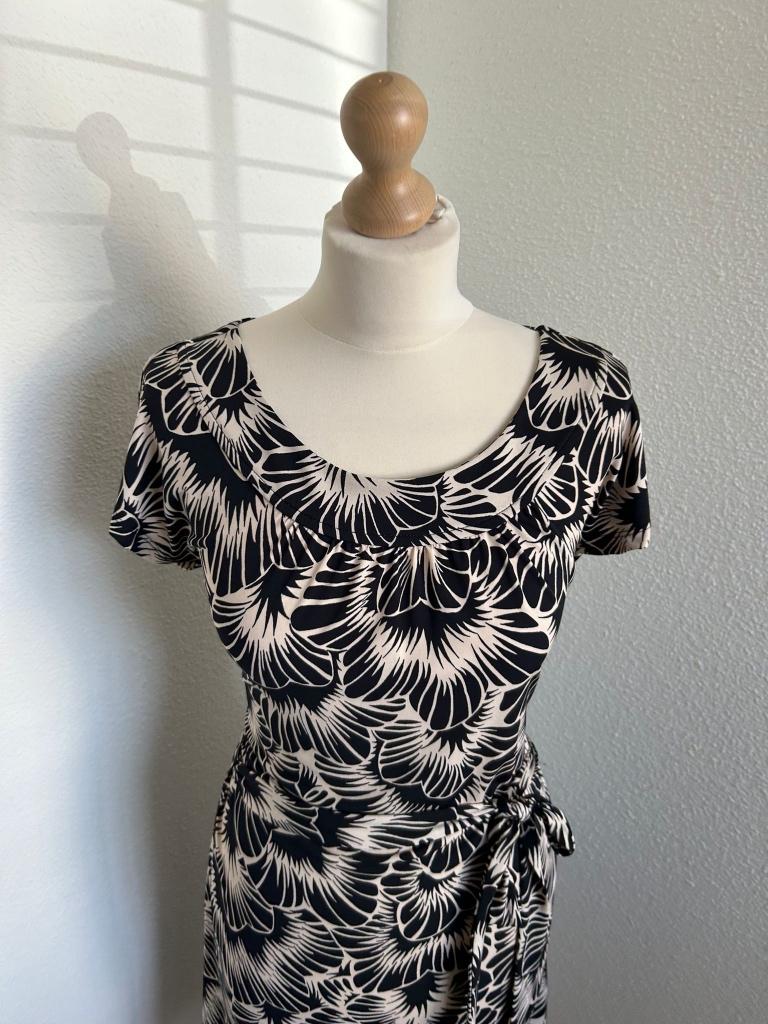 King Louie maat L shirley jurk NIEUW zwart wit bloem 296, Zwart, Maat 42/44 (L), Nieuw, Ophalen of Verzenden