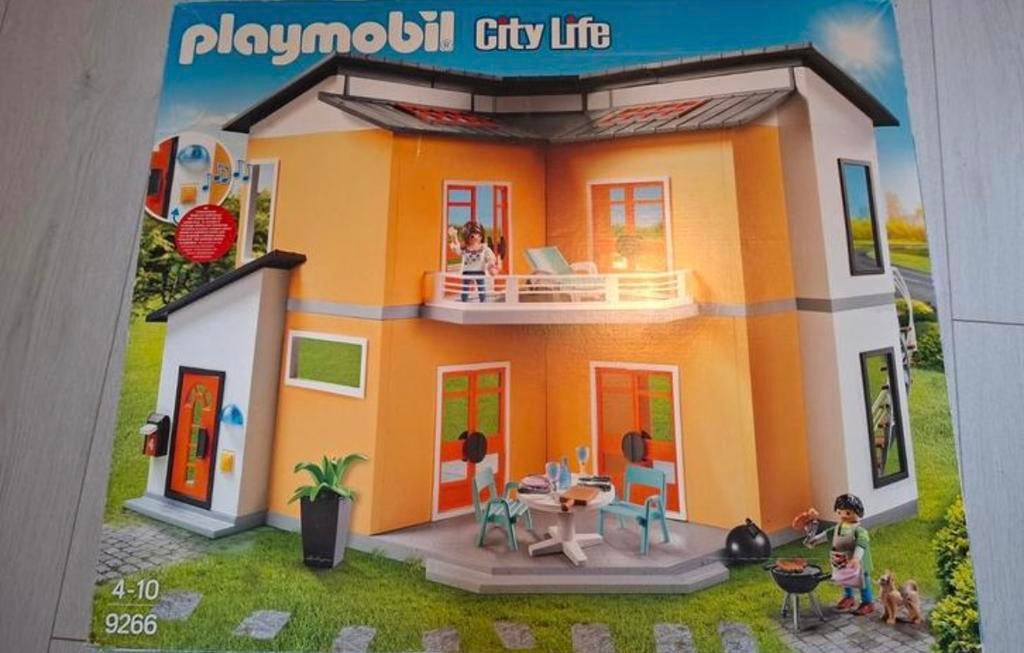 Playmobil modern woonhuis 9266, Kinderen en Baby's, Speelgoed | Playmobil, Ophalen of Verzenden, Zo goed als nieuw, Complete set