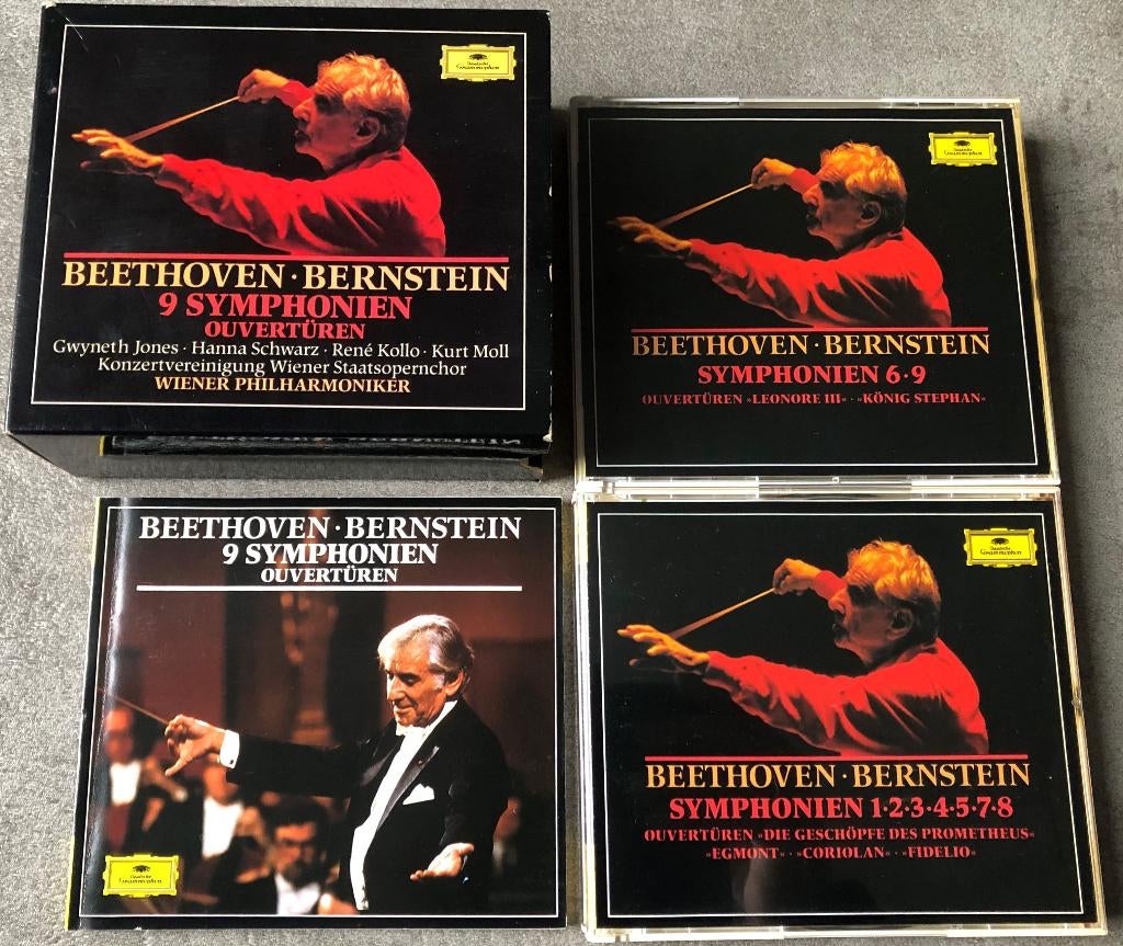 Beethoven - Bernstein - 9 Symphonien en Ouverturen - 6 CD, Boxset, Overige typen, Ophalen of Verzenden, Zo goed als nieuw