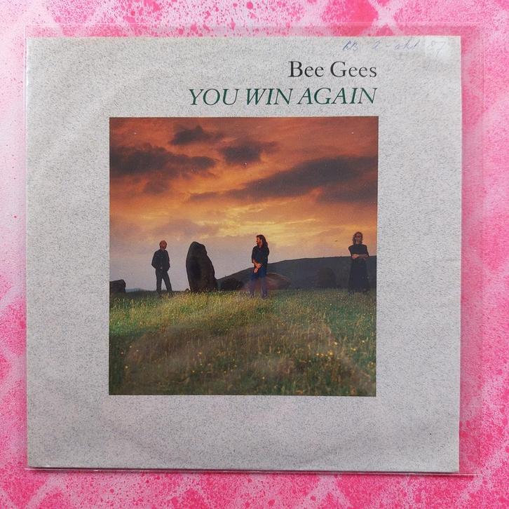 Beegees You win again single.                         Star45, Cd's en Dvd's, Vinyl Singles, Gebruikt, Single, Pop, 7 inch, Ophalen of Verzenden