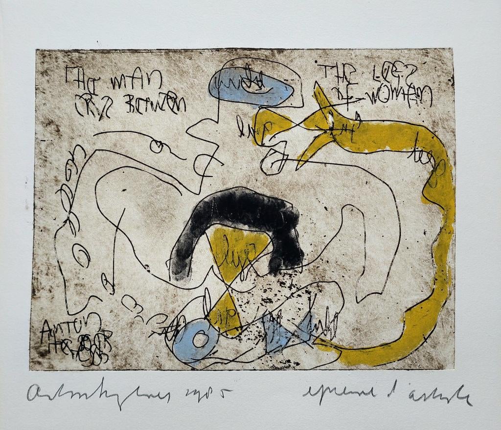 Bijzondere Ets Anton Heyboer uit 1985., Ophalen, Ets, Ingelijst, 1950 - 1999