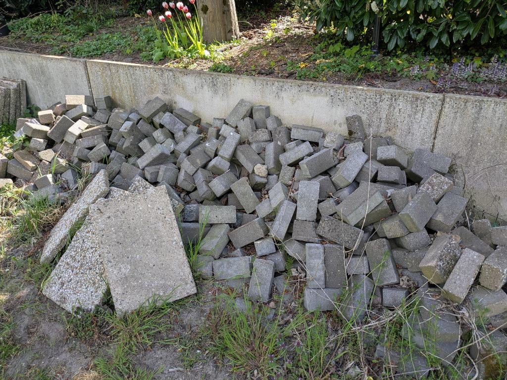 Straatklinkers, blauw, ca 5m2, Tuin en Terras, Tegels en Klinkers, Ophalen, Gebruikt, Klinkers, 5 tot 10 m²