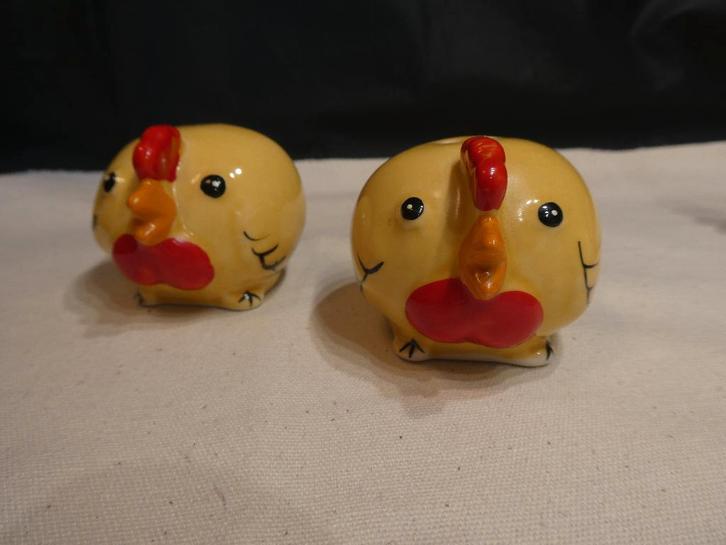 Vintage peper- en zoutstelletje kippen, Huis en Inrichting, Keuken | Keukenbenodigdheden, Gebruikt, Ophalen of Verzenden