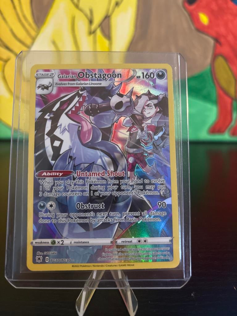 Astral Radiance Galarian Obstagoon Pokémon Kaart, Ophalen of Verzenden, Zo goed als nieuw, Losse kaart
