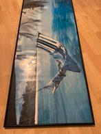 Langwerpig schilderij van strand met hangmat, Antiek en Kunst, Ophalen