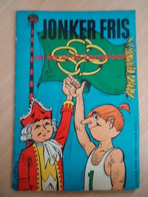 Jonker Fris 3, Jonker Fris en Karel de kampioen, jaren 60, Eén stripboek, Ophalen of Verzenden, Gelezen