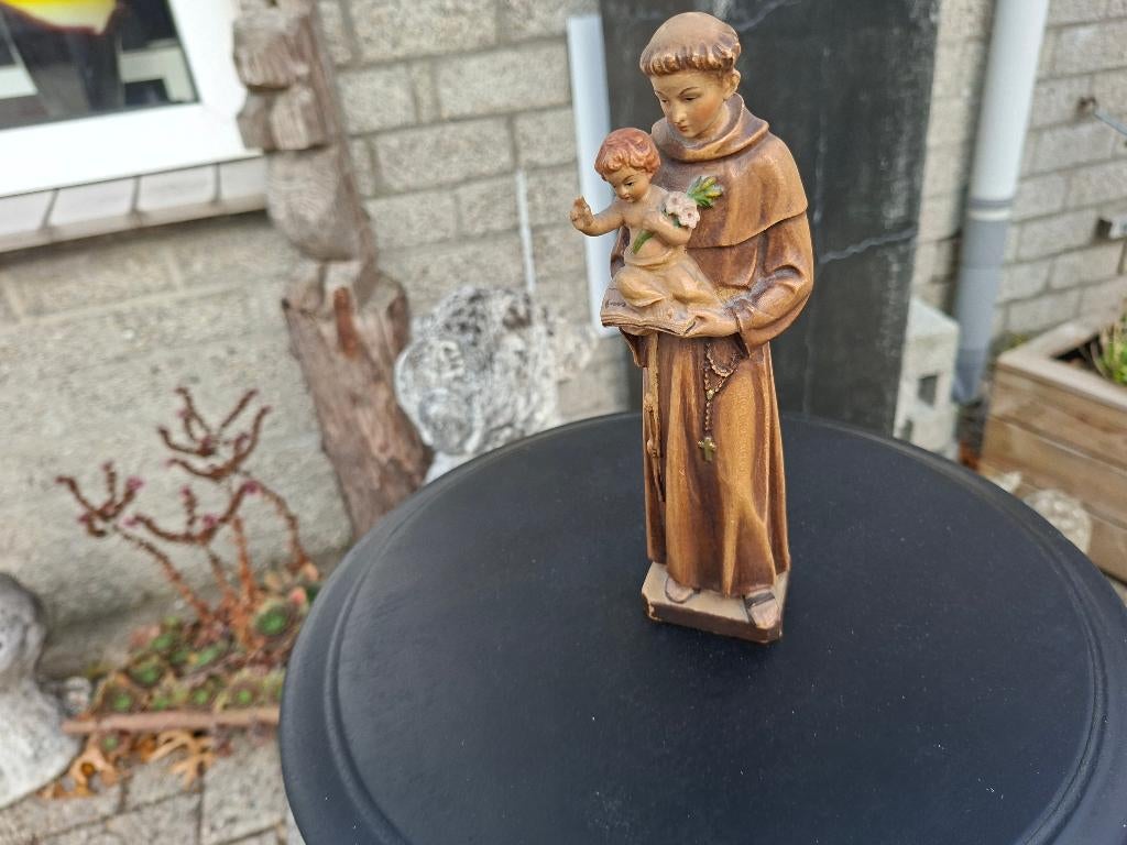 antiek beeld saint anthony of padua, Antiek en Kunst, Antiek | Religie, Ophalen of Verzenden
