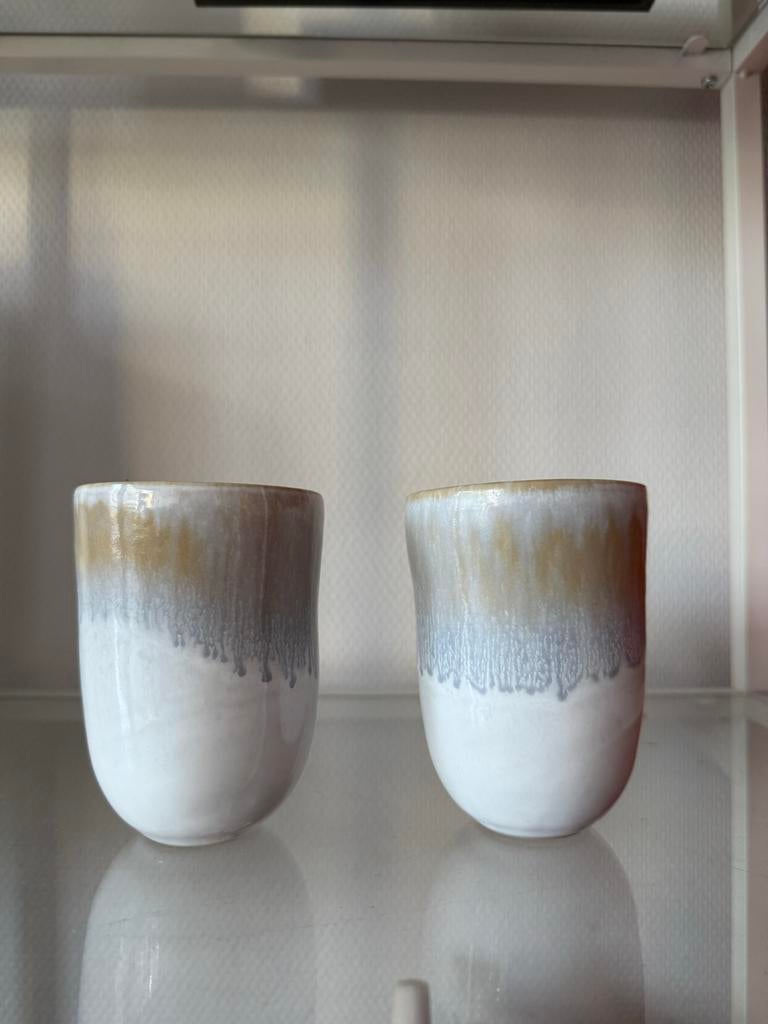 Twee handgemaakte keramieken mokken van motel a míno, Ophalen, Keramiek, Zo goed als nieuw, Overige stijlen