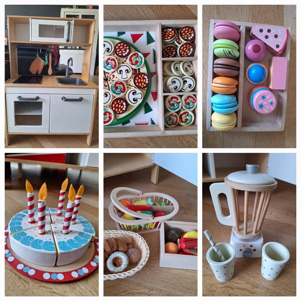 Complete IKEA speelkeuken met accessoires, Kinderen en Baby's, Speelgoed | Speelkeukens, Ophalen, Zo goed als nieuw, Hout, Speelkeuken