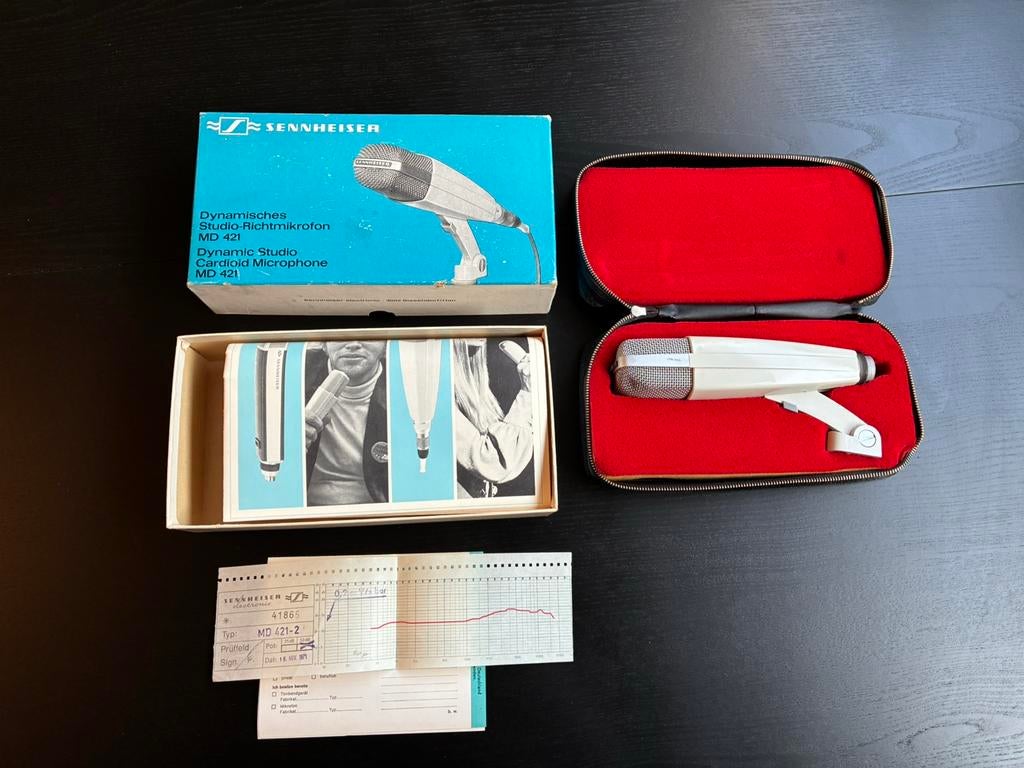 Sennheiser MD 421 II, Muziek en Instrumenten, Microfoons, Ophalen of Verzenden, Gebruikt, Studiomicrofoon