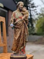 Antiek heilige beeld 60 cm hoog. €265  Gips, Antiek en Kunst, Ophalen
