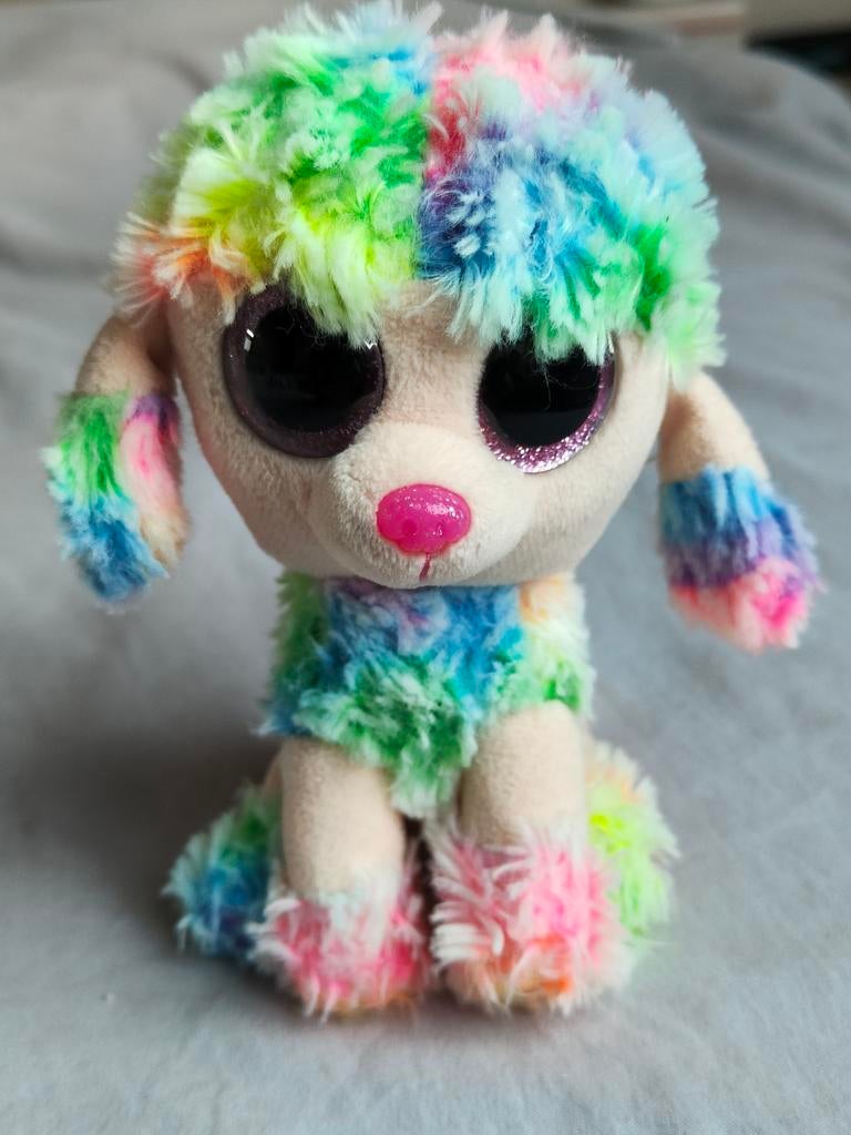 Ty Beanie Boo Rainbow Hond, Overige karakters, Zo goed als nieuw, Klein (minder dan 20 cm), Ty