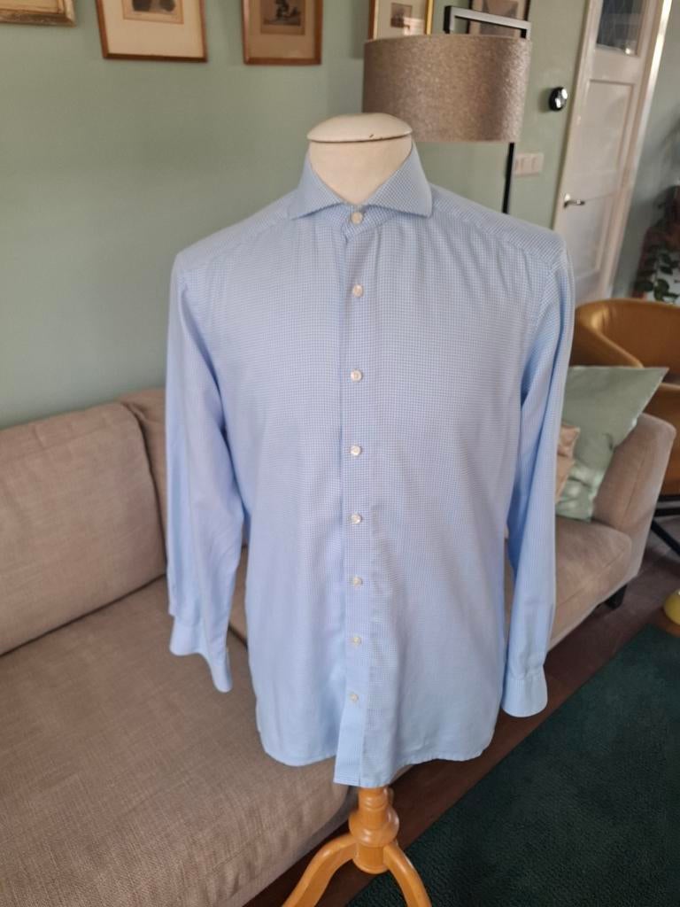 Olymp overhemd boordmaat 39, Kleding | Heren, Overhemden, Blauw, Zo goed als nieuw, Olymp, Halswijdte 39/40 (M)