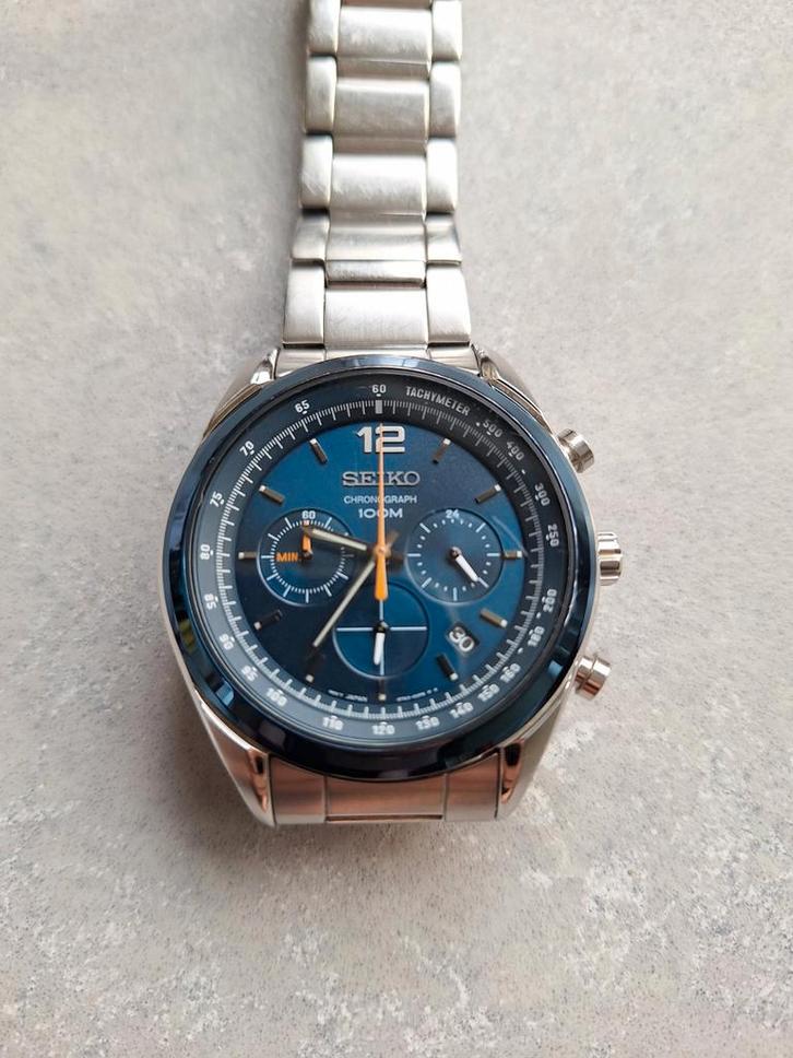 Seiko Chronograph, Sieraden, Tassen en Uiterlijk, Horloges | Heren, Gebruikt, Seiko, Staal, Ophalen