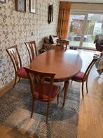 eettafel met stoelen, Ophalen, Gebruikt, 100 tot 150 cm, Vijf personen of meer