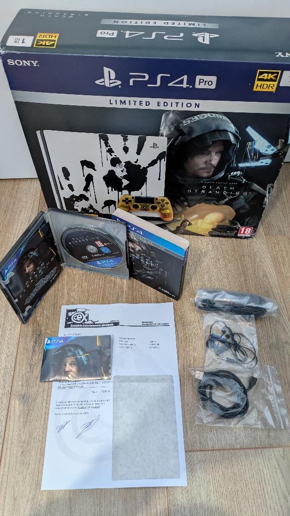 [2TB] Playstation 4 Pro Death Straninding Limited Edition, Met 2 controllers, Refurbished, Ophalen of Verzenden, Met harde schijf