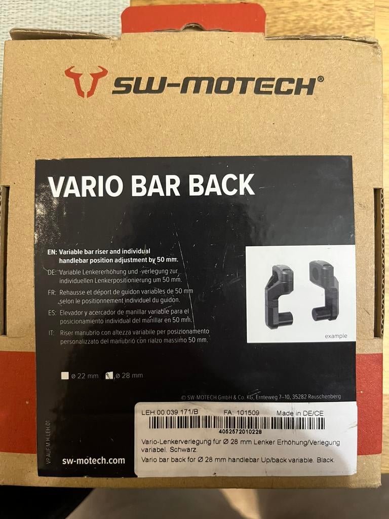 Sw motech vario barback 28mm risers, Motoren, Accessoires | Overige, Zo goed als nieuw, Ophalen of Verzenden