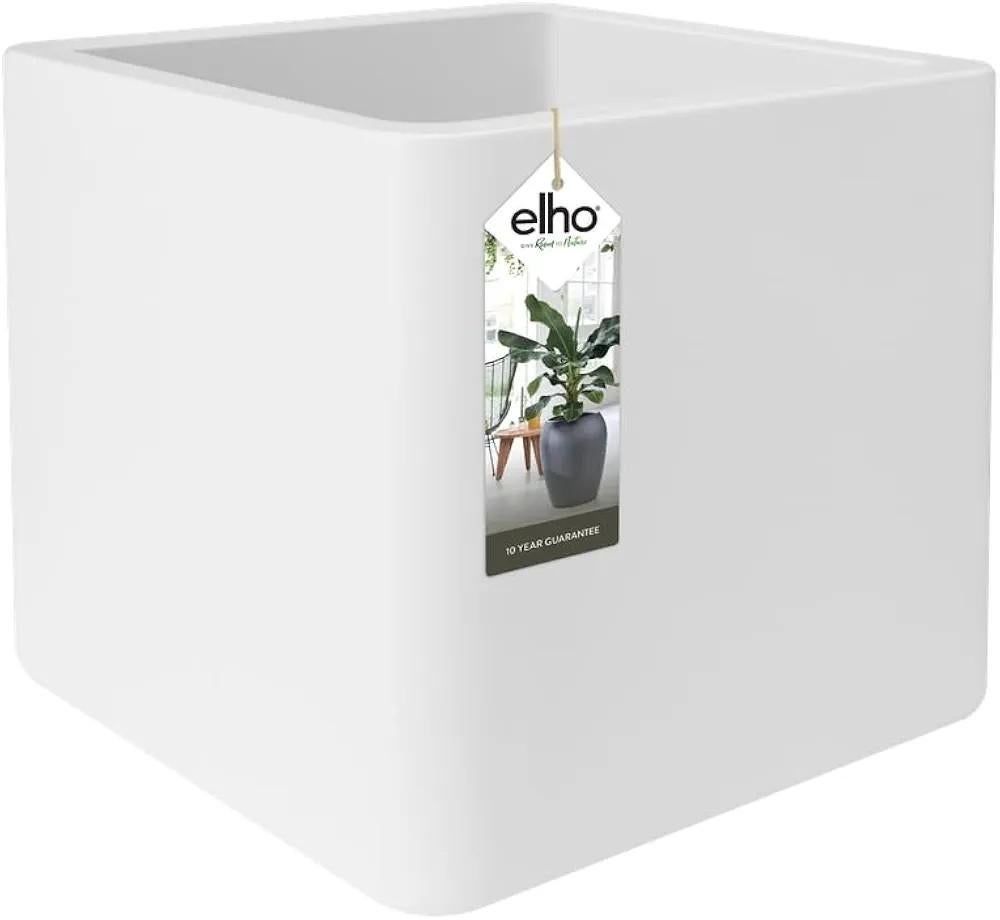 GEZOCHT: Elho Pure Soft Brick Wheels 50 cm - Wit, Tuin en Terras, Bloembakken en Plantenbakken, Kunststof, Minder dan 60 cm, Nieuw