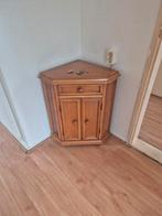 Hoekkastje van hout met lade en deurtjes, Ophalen of Verzenden, Gebruikt