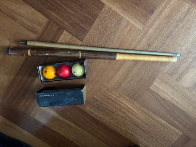 biljart keu, Ophalen, Gebruikt, Keu of Ballen