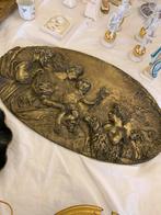 Bronzen Plaquette met Religieuze Voorstelling, Ophalen of Verzenden, Brons