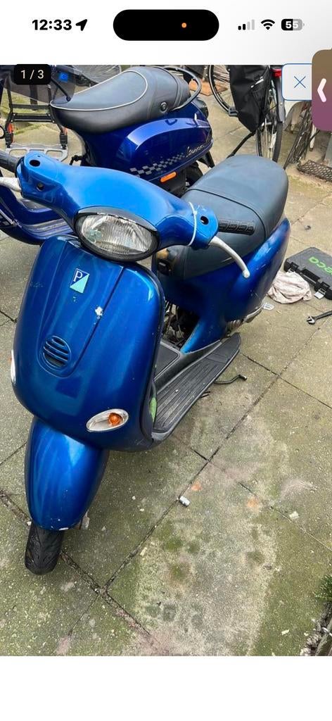 Vespa ET2 70 cc loopt niet, Fietsen en Brommers, Scooters | Vespa, Ophalen, Gebruikt, Tweetakt, Overige modellen