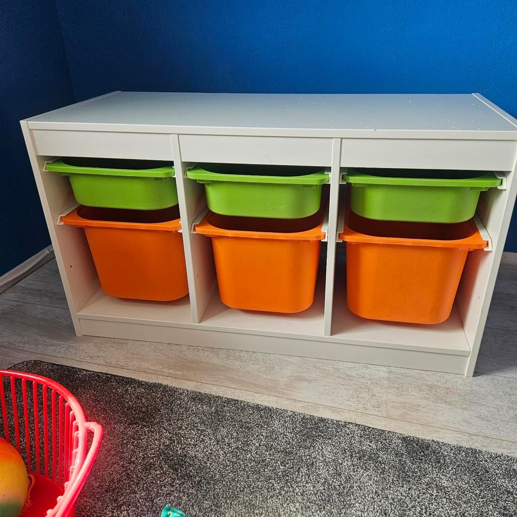 IKEA TROFAST kast met bakken - Ideaal voor speelgoed, Gebruikt, Kast, 75 tot 100 cm, Minder dan 50 cm