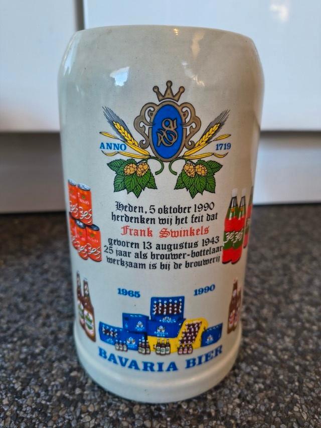 * Bavaria stenen pul 25 jubileum 1965 – 1990 Frank *, Verzamelen, Biermerken, Zo goed als nieuw, Pul(len), Bavaria, Ophalen of Verzenden
