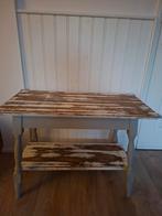 Stevige en massief houten salontafel, Ophalen of Verzenden, 25 tot 50 cm, Rechthoekig