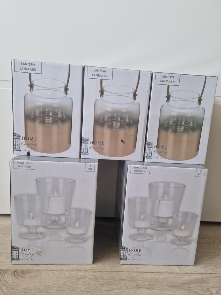Home & Styling Lantaarn | Set Windlichten, Ophalen, Nieuw