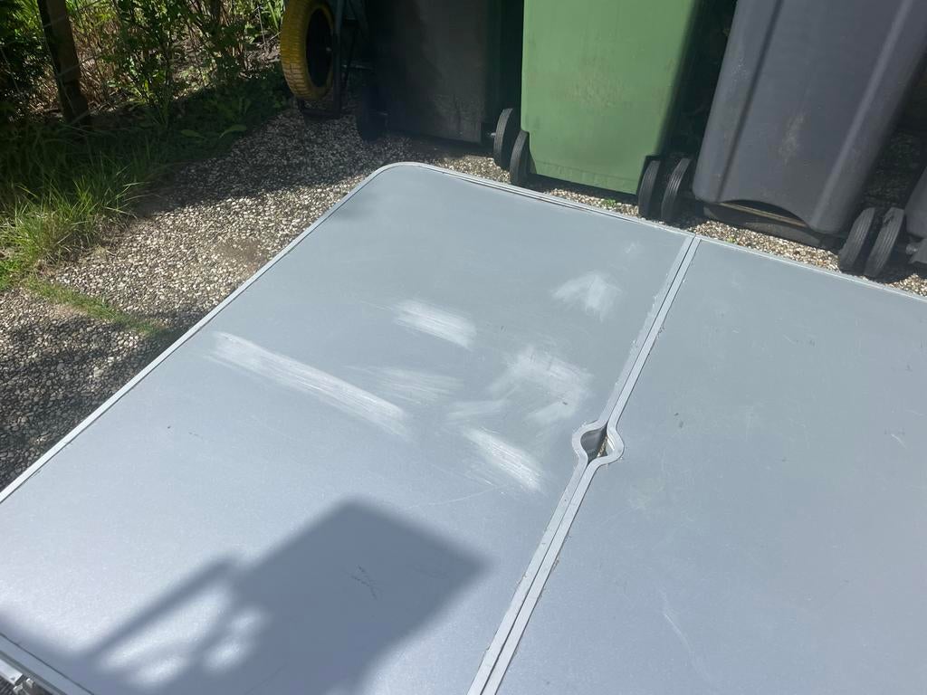 Opvouwbare aluminium picknicktafel met 4 stoelen, Ophalen, Gebruikt, Aluminium, Inklapbaar