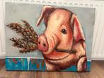 3D Metalen Muurdecoratie Varken - Intratuin, Huis en Inrichting, Metaal, Wandsculptuur, Gebruikt, Ophalen of Verzenden