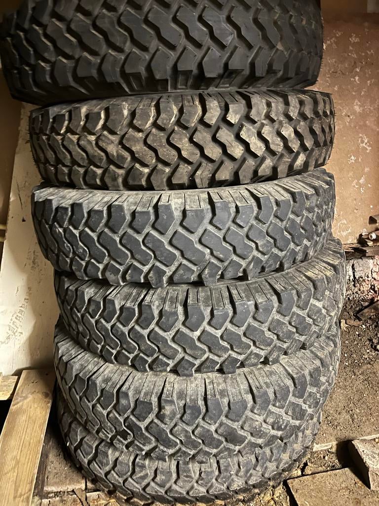 6 Michelin XZL 7.50 R16 terrein banden Land Rover Defender, Ophalen, Gebruikt, 16 inch, Overige