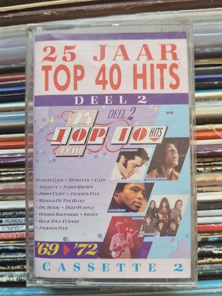 25 Jaar Top 40 Hits Deel 2 Cassette 2 (1969-1972), Ophalen of Verzenden, Gebruikt, Pop, 1 bandje
