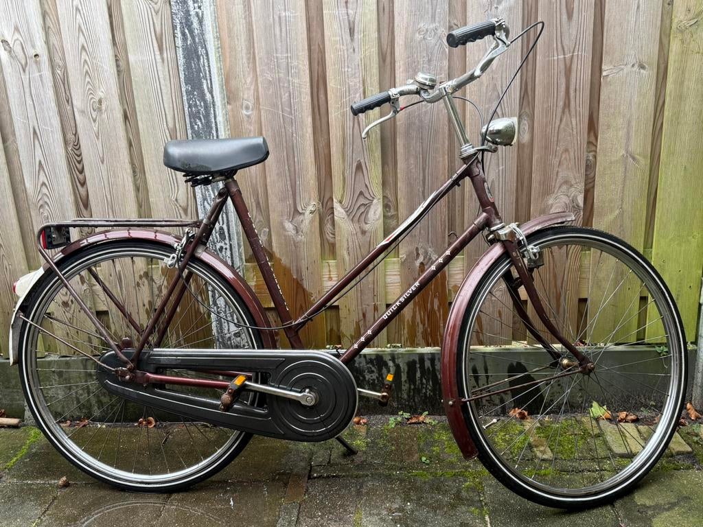 Mooie oude damesfiets Quicksilver frame 56, 55 tot 59 cm, Ophalen of Verzenden