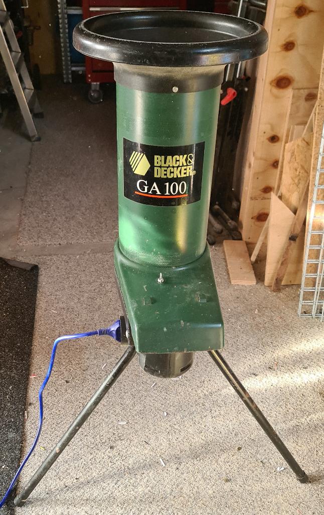 Black & Decker GA100 elektrische slagversnipperaar/hakselaar, Ophalen of Verzenden, Gebruikt, Elektrisch, Black & Decker
