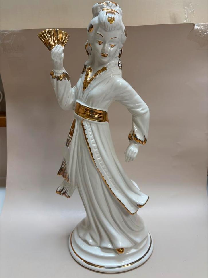 Vintage XL Beeld Japanse Geisha - Italiaanse Stempel, Antiek en Kunst, Antiek | Woonaccessoires, Ophalen of Verzenden