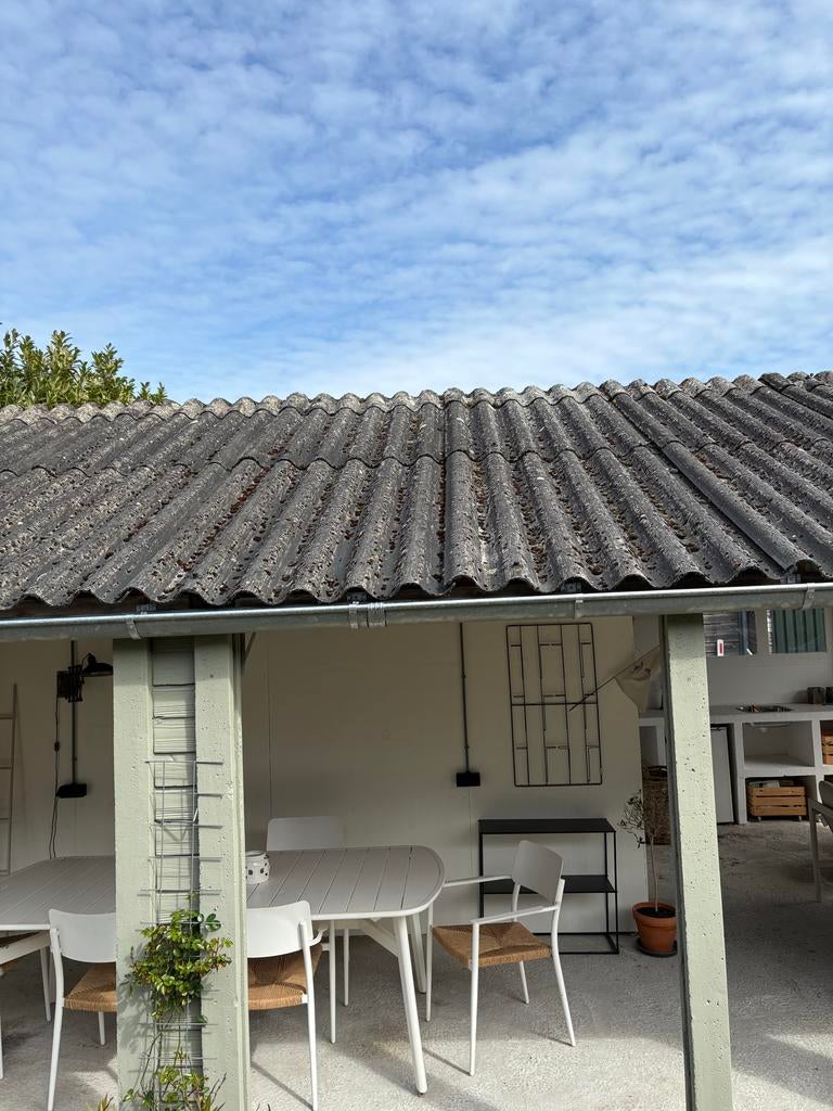 Gratis af te halen: 15 hele + 5 halve dakplaten (asbestvrij), Overige materialen, Gebruikt, 15 m² of meer, Grijs